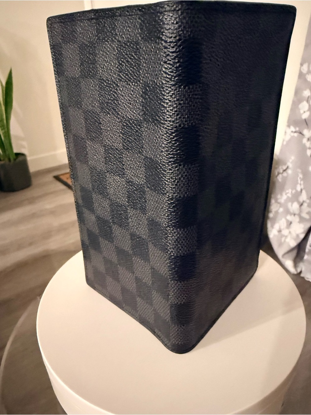 Pre-owned Louis Vuitton Black Damier Graphite Long Wallet